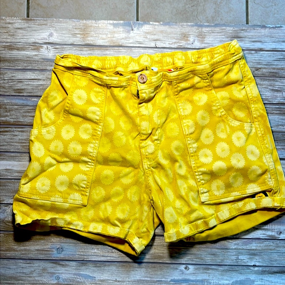 Sungodz California Retro Yellow Patterned Surf / Skater Walk Shorts